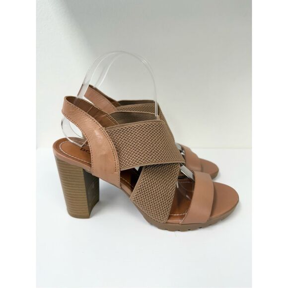 Bottero Block Heel Stretch Strap Leather Heels US 8 Brazil - Picture 3 of 7